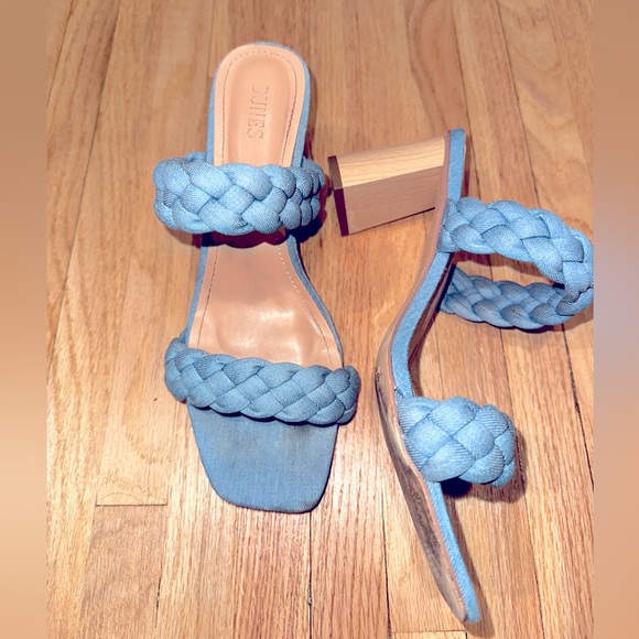 Denim braid heels - Picture 2 of 2